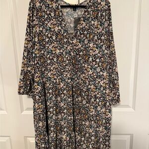 Torrid Multicolor Floral Long Sleeve Dress
